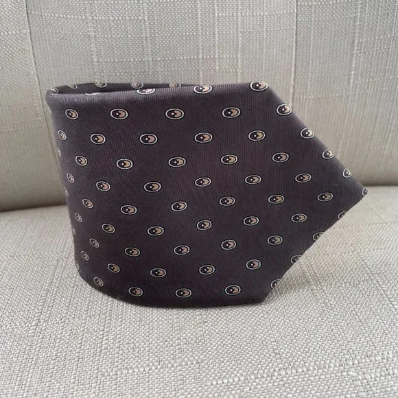 Christian Dior Men Tie ALL SILK Brown Tone Necktie CD Tie - Picture 5 of 9